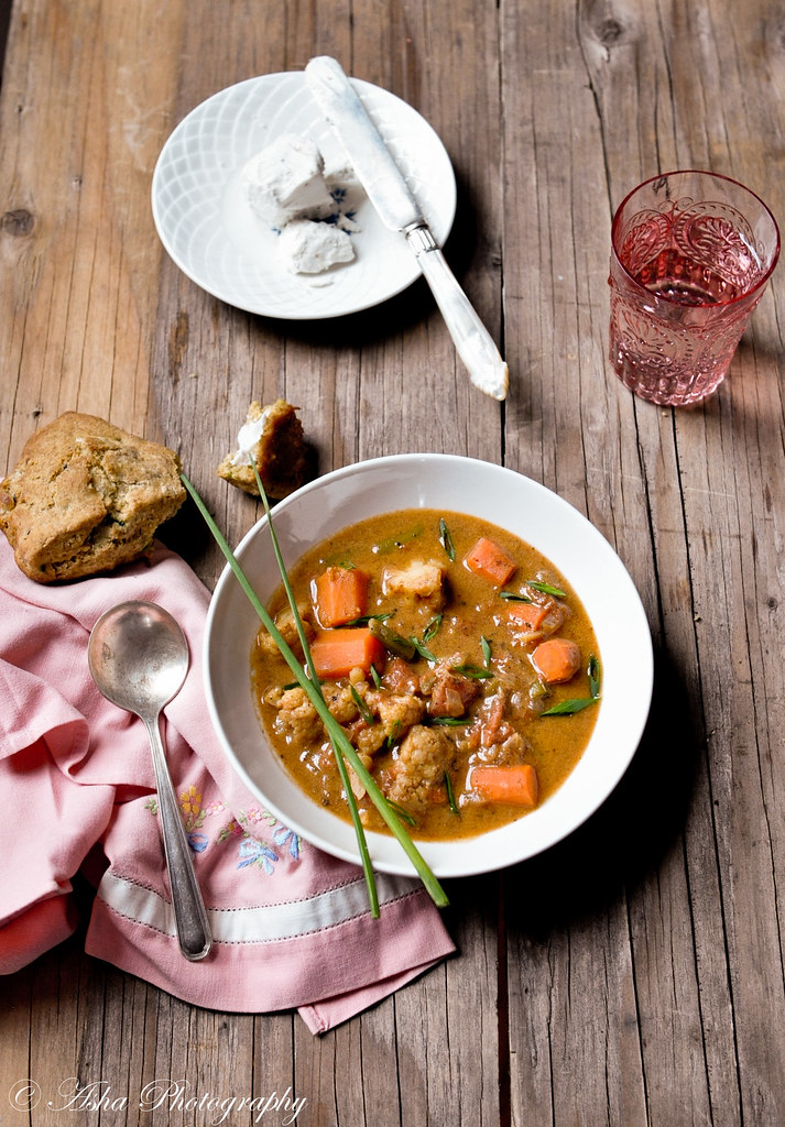 Moroccan Vegetable Stew & Jalapeno Scone