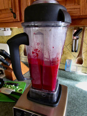 Beet and Ginger Soup in Vitamix