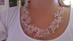 pink dragon vein necklace