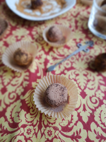 chocolate pecan pear truffles