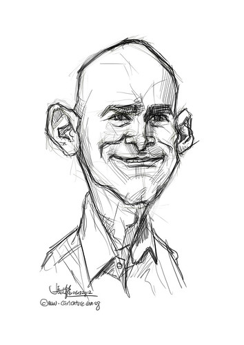 digital caricature of SRonen Samuel for Hewlett Packard - 1