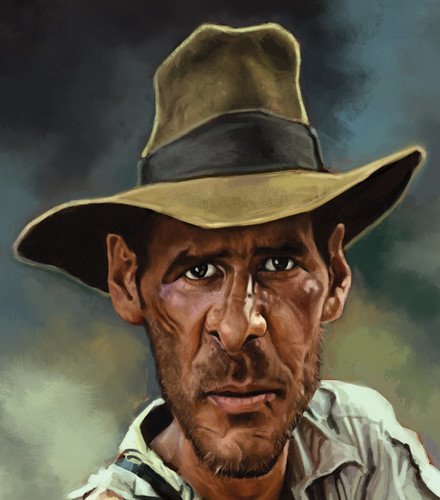 digital caricature of Harrison Ford - 4