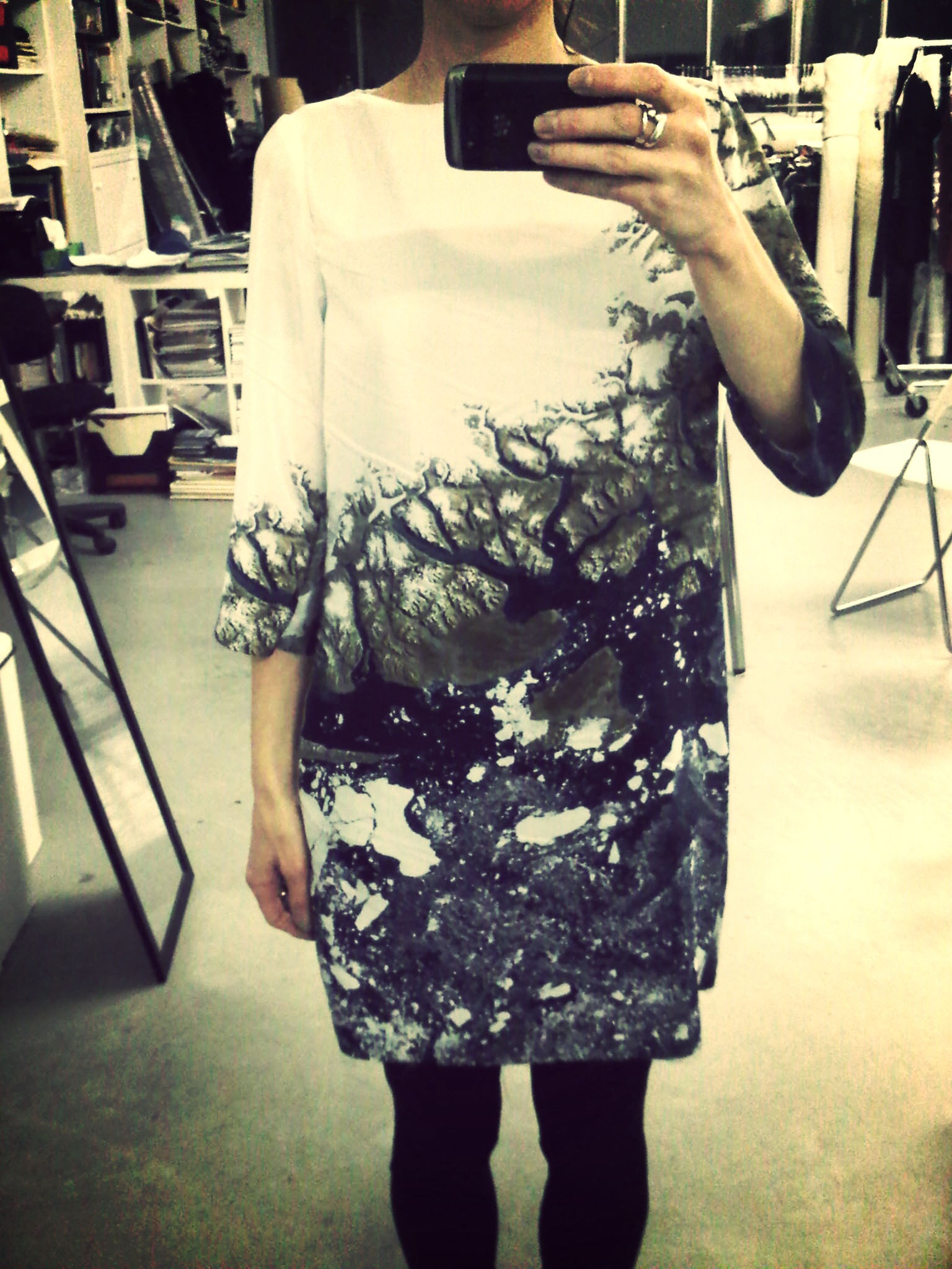 sneak peek on our new dress co-created with valérie dumaine #earth #nasa #creativecommons @slowfactory_