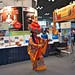Junko Fisher performs at Okinawa booth