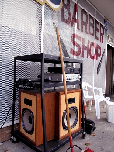 My new dream sound system (broom included).