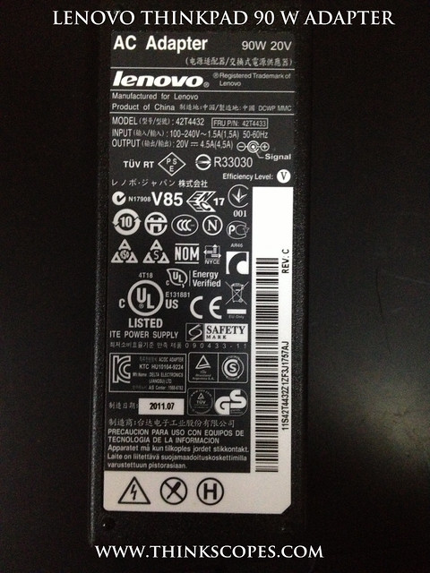 ThinkPad 90 Watts Power Adapter Information