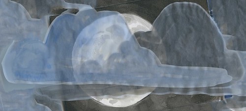 long night moon with clouds by Bricoleur's Daughter