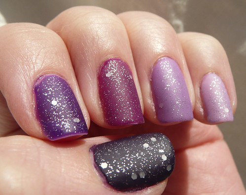 purple ombre matte glitter 2