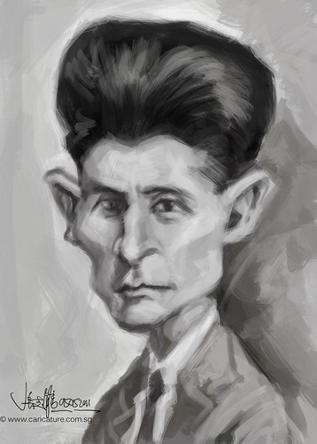 digital sketch study of Franz Kafka - 1