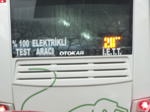 Elektromos busz Isztambulban