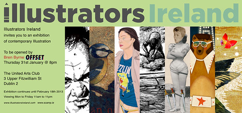 Illustrators Ireland @ The United Arts Club, Dublin 31 Jan 2013 by nerosunero