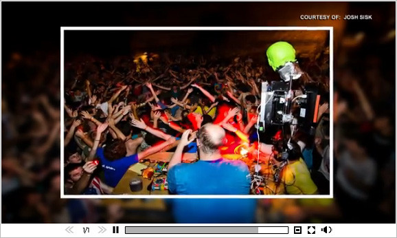 Dan Deacon & his Green Skull on MuchMusic