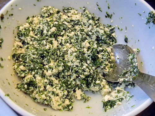 Tofu-Cheese-Spinach Filling