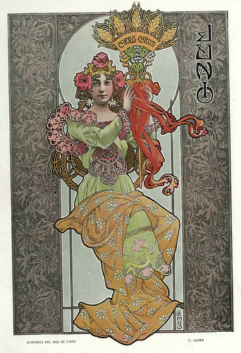 006-Alegoria del mes de Junio- Gaspar Camps-Revista Álbum Salón-Enero de 1901 -Hemeroteca de la Biblioteca Nacional de España