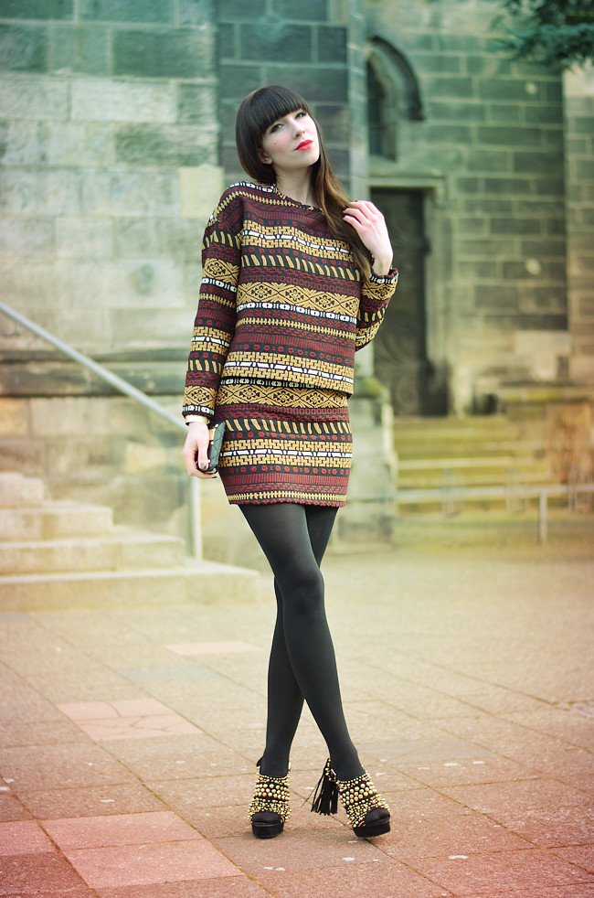 Zara aztec pattern outfit CATS & DOGS Blog 8