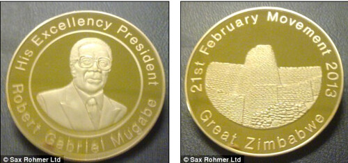 Mugabe gold birthdy coin