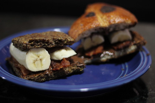 Michael Symon's Grilled Banana, Bacon, Chocolate and Hazelnut Sandwich