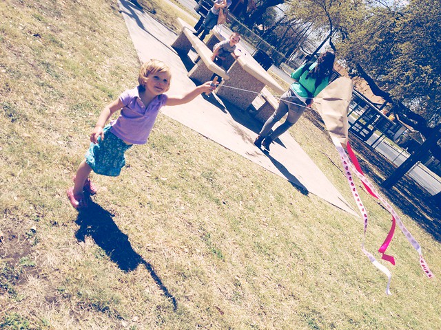 Amelia flies a kite