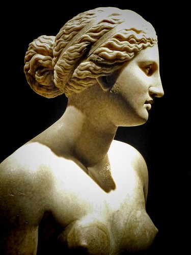 Bust of Aphrodite Roman copy of 360 BCE Greek original by Praxiteles found in the river Tiber in Rome (5) by mharrsch