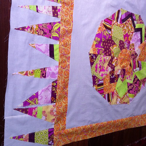 First border sewn by Scrappy quilts