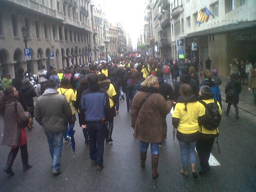 manifestació #28fvaga d´universitats a BCN