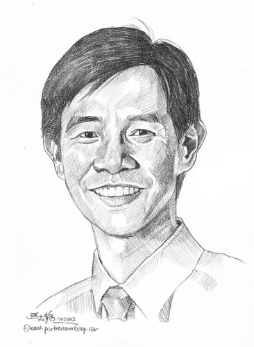 Pencil portrait for Chinese Swimming Club Phoon Siew Boon - 24