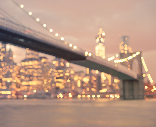 Brooklyn Bridge - City Lights - New York City