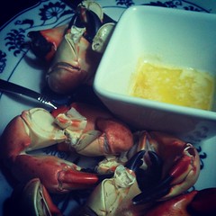 My dinner tonight - Fresh Gulf Stone Crab #donthateme