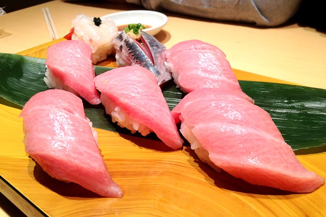 Ebi Sushi, Aji Sushi and Otoro Sushi