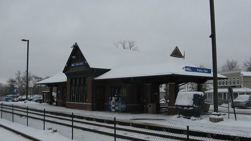 Wintertime at the Prairie View Metra commuter rail station.  Lincolnshire Illinois.  Monday, February 4th, 2013. by Eddie from Chicago