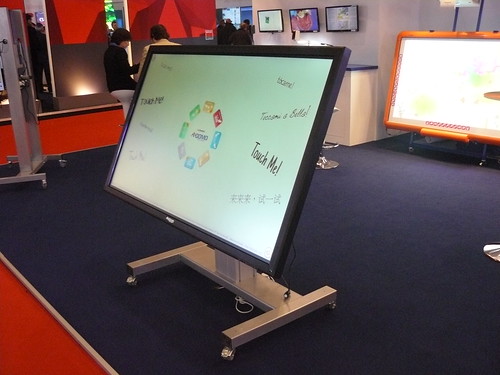 Touch screen monitor presentation software