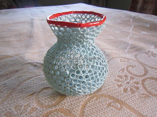 Paper Quilling 3D Vase (1) by fah2305