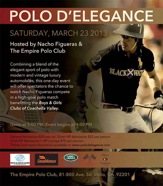 Polo d’Elegance Charity Match, PoloEmpire Polo Club, Nacho Figueras, Boys and Girls Club of Coachella Valley