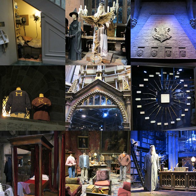 harry potter studio tour, great hall, gryffindor common room, dumbledore's office