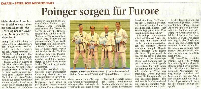 Artikel Bayerische Meisterschaft