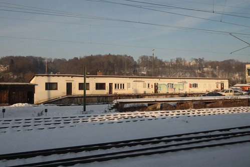 Abandoned railway goods yard at Passau station