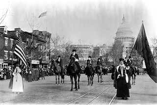 Woman suffragists at head of parade