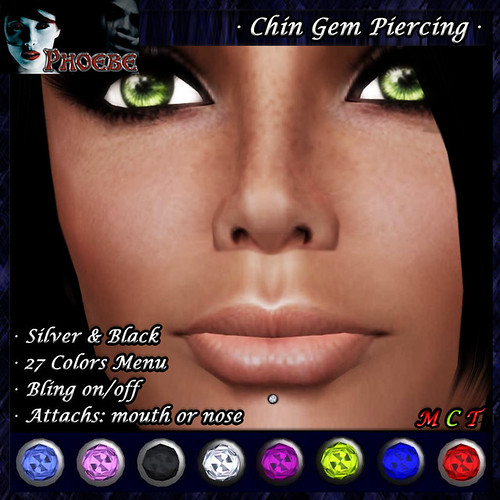 *P* Chin Gem Piercing ~Colors & Bling on-off~