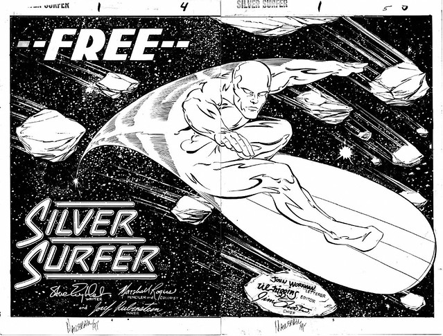 Silver Surfer 1 splash page by Marshall Rogers