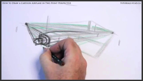 learn how to draw a cartoon airplane in two point perspective 013
