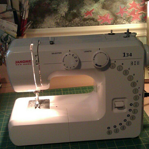 My new baby: Janome New Home Christmas present from my mom and dad.