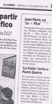 Reseña prensa LaVisita Diario El Correo 21 Marzo 1997 by LaVisitaComunicacion