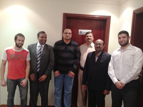 SARC staff with Mr. Devang Jhaveri from Global Manager Group at SARC Qatar