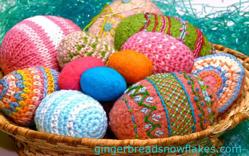 Easter Basket filled with Fiber Eggs