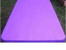 purple plastic elastic table cover