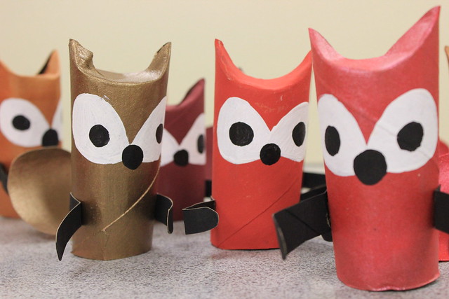 Paper Tube Foxes 2