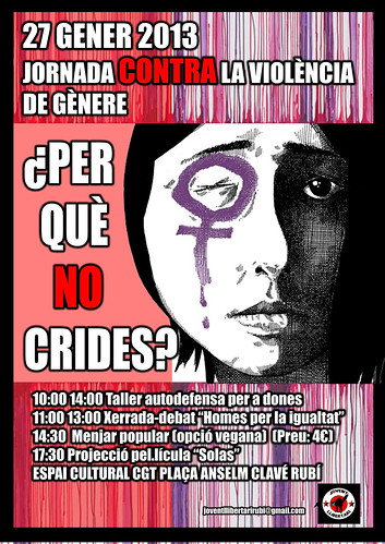 jornada contra la violència de gènere a Rubi 27 de gener 2013