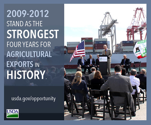 2009-2012 stand as the strongest four years for agricultural exports in history.