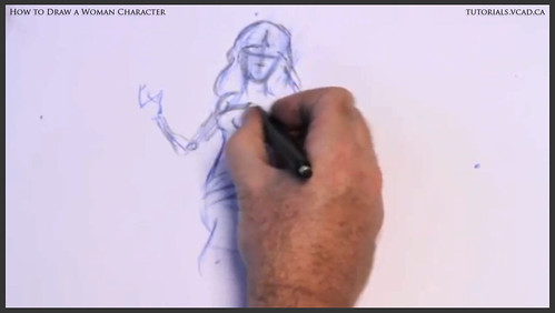 learn how to draw a woman character 007