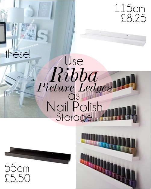 Ikea_Ribba_ledge_nail_polish_storage